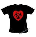 RADIOACTIVE HEART - čierne dámske tričko