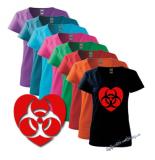 RADIOACTIVE HEART - farebné dámske tričko