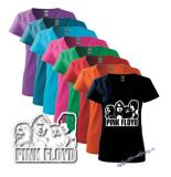 PINK FLOYD - Logo & Band - farebné dámske tričko