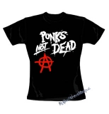 ANARCHY - PUNKS NOT DEAD - čierne dámske tričko