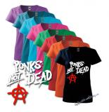 ANARCHY - PUNKS NOT DEAD - farebné dámske tričko
