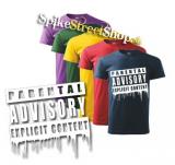 PARENTAL ADVISORY EXPLICIT CONTENT - farebné pánske tričko
