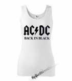 AC/DC - Back In Black - Ladies Vest Top - biele