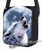 WOLF COLLECTION - Vlk vyjúci na mesiac - taška menšia