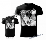 WOLF COLLECTION - Vlčia láska - čierne pánske tričko