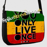 YOU ONLY LIVE ONCE - RASTA JAMAICA - taška na rameno