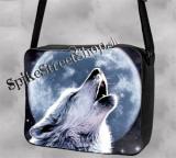 WOLF COLLECTION - Vlk vyjúci na mesiac - Taška na rameno