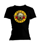 GUNS N ROSES - Clasic Bullet Logo - čierne dámske tričko