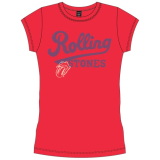 ROLLING STONES - Team Logo - červené dámske tričko