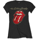 ROLLING STONES - Plastered Tongue - čierne dámske tričko