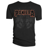 PANTERA - Watermarked Skulls - čierne pánske tričko