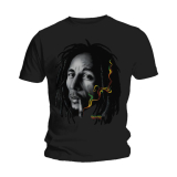 BOB MARLEY - Rasta Smoke - čierne pánske tričko