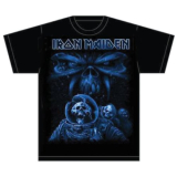 IRON MAIDEN - Final Frontier Blue Album Spaceman - čierne pánske tričko