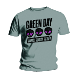 GREEN DAY - Three Heads Better Than One - sivé pánske tričko