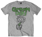 GREEN DAY - Flower Pot - sivé pánske tričko