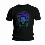 JIMI HENDRIX - Afro Speech - čierne pánske tričko