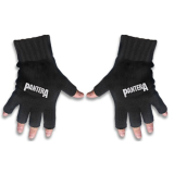 PANTERA - Logo - čierne rukavice bez prstov 