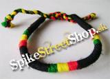 Bavlnený náramok RASTA REGGAE STYLE - motív 1