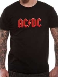 AC/DC - Red Logo - čierne pánske tričko