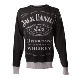 JACK DANIELS - Black Knitted Sweater - čierny pletený sveter