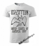 LED ZEPPELIN - United States Of America 1977 - biele pánske tričko