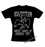 LED ZEPPELIN - United States Of America 1977 - čierne dámske tričko