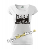 NICKELBACK - Logo & Band - biele dámske tričko