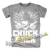 CHUCK NORRIS - Chuck Is Back - sivé pánske tričko