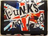PUNKS NOT DEAD - Čierny nápis na U.K. zástave - peňaženka