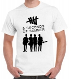5 SECONDS OF SUMMER - Logo & Band - biele pánske tričko