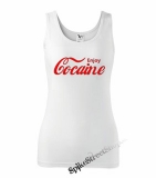 ENJOY COCAINE - Ladies Vest Top - biele