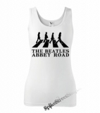 BEATLES - Abbey Road Silhouette - Ladies Vest Top - biele