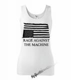 RAGE AGAINST THE MACHINE - Wrecked Flag - Ladies Vest Top - biele