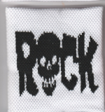 ROCK & SKULL - biele potítko