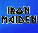Samolepka IRON MAIDEN - Logo na modrom podklade