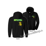 SEPULTURA - Brasil Flag Logo - čierna detská mikina na zips