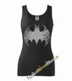 BATMAN - Cracked Emblem - strieborné logo - Ladies Vest Top