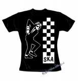 SKA - Tancujúca postavička - čierne dámske tričko