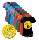 5 SECONDS OF SUMMER - Scribble Logo - farebné dámske tričko
