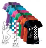 SKA - Tancujúca postavička - farebné dámske tričko