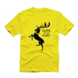 GAME OF THRONES - OURS IS THE FURY - House Baratheon - žlté pánske tričko