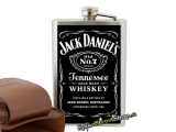JACK DANIELS - Classic BW Label -  nerezová ploskačka na alkohol