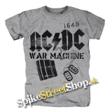 AC/DC - War Machine - sivé pánske tričko