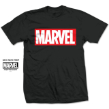 MARVEL COMICS - Box Logo - čierne pánske tričko