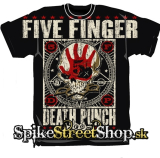 FIVE FINGER DEATH PUNCH - Skull & Knuckle - čierne pánske tričko 