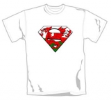 SUPERMAN - Welsh Flag - biele pánske tričko