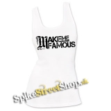 MAKE ME FAMOUS - Logo - Ladies Vest Top - biele
