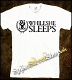 WHILE SHE SLEEPS - Logo - biele pánske tričko