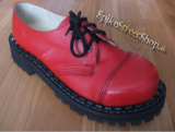 Topánky STEADY´S - červené - 3 dierkové