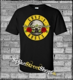 GUNS N ROSES - Classic Bullet Logo - čierne pánske tričko